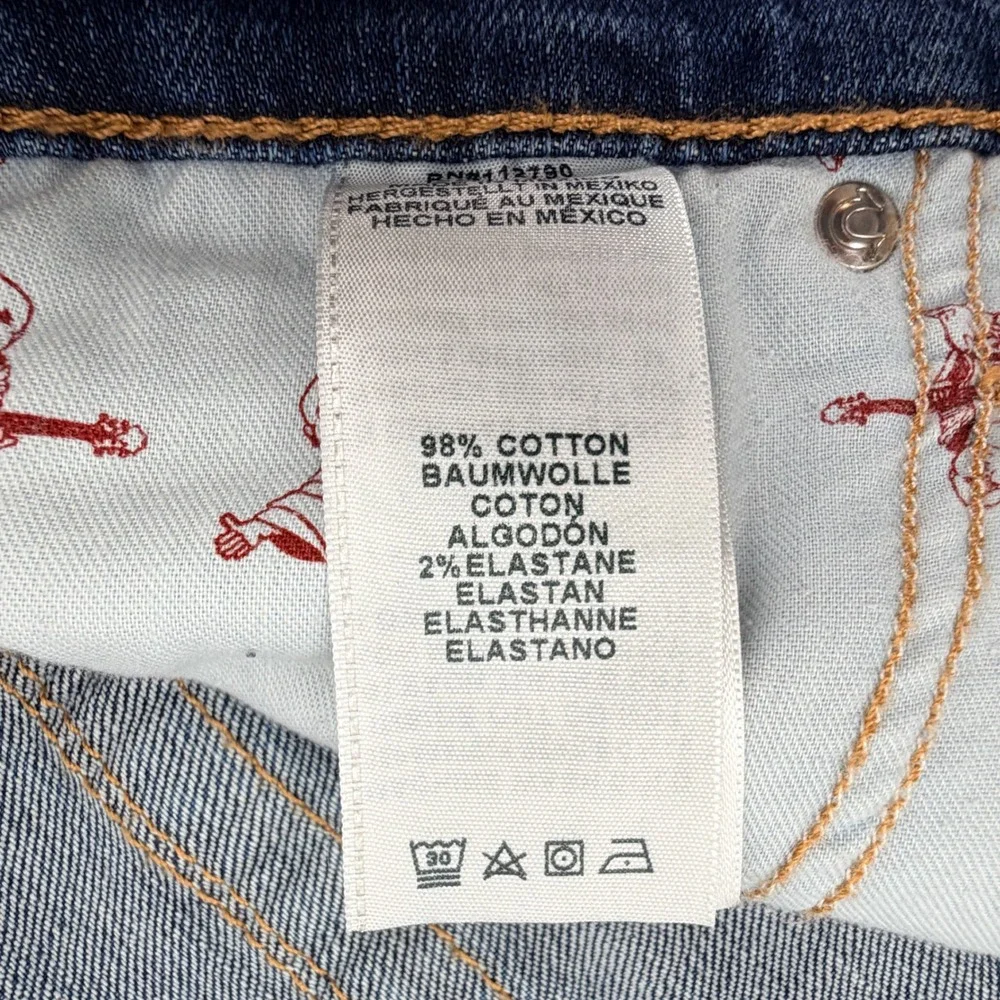 True Religion Ricky Flap Men 44 Blue NEW Straight Leg Relaxed Fit Jeans